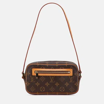 Pre-owned Louis Vuitton Brown Monogram Pochette Cite