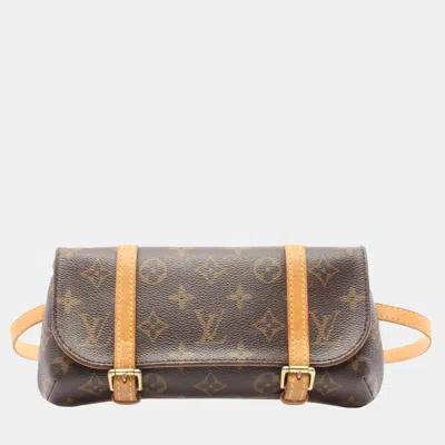 Pre-owned Louis Vuitton Brown Monogram Pochette Marelle Pm