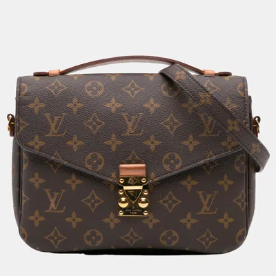 Pre-owned Louis Vuitton Brown Monogram Pochette Metis