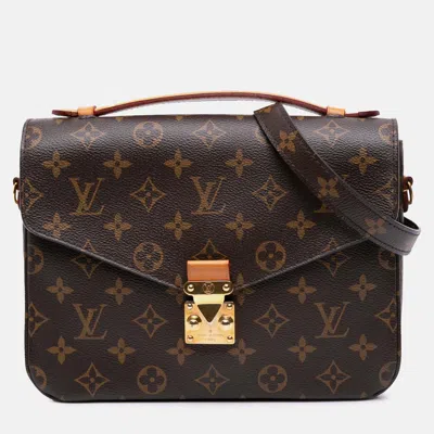 Pre-owned Louis Vuitton Brown Monogram Pochette Metis