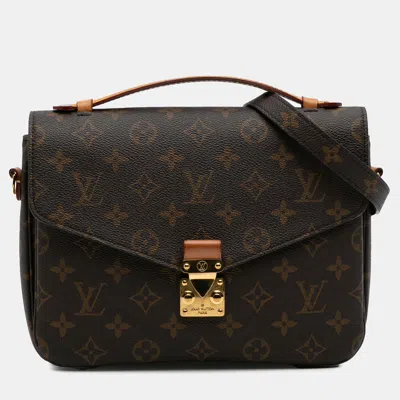 Pre-owned Louis Vuitton Brown Monogram Pochette Metis