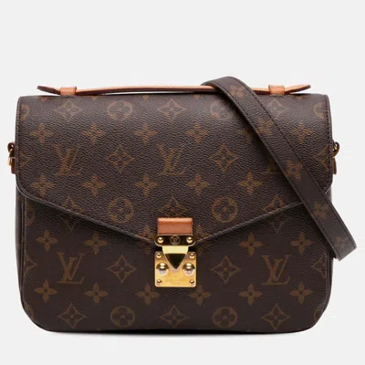 Pre-owned Louis Vuitton Brown Monogram Pochette Metis
