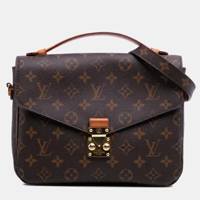 Pre-owned Louis Vuitton Brown Monogram Pochette Metis