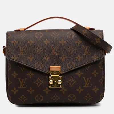 Pre-owned Louis Vuitton Brown Monogram Pochette Metis