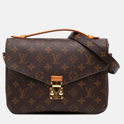 Pre-owned Louis Vuitton Brown Monogram Pochette Metis