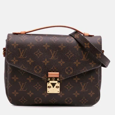 Pre-owned Louis Vuitton Brown Monogram Pochette Metis