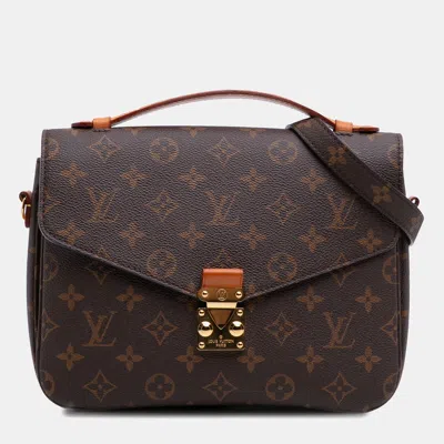 Pre-owned Louis Vuitton Brown Monogram Pochette Metis