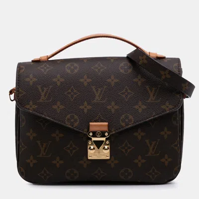 Pre-owned Louis Vuitton Brown Monogram Pochette Metis