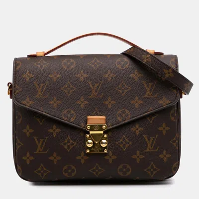Pre-owned Louis Vuitton Brown Monogram Pochette Metis