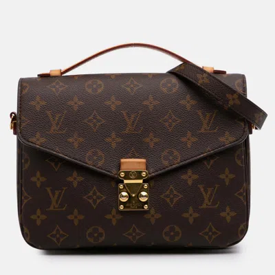 Pre-owned Louis Vuitton Brown Monogram Pochette Metis