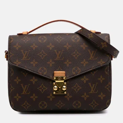 Pre-owned Louis Vuitton Brown Monogram Pochette Metis