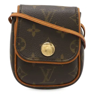Pre-owned Louis Vuitton Brown Monogram Pochette Pouch Shoulder Bag ()