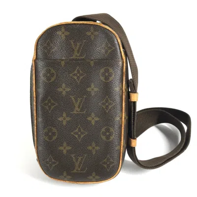 Pre-owned Louis Vuitton Brown Monogram Pochette Shoulder Bag Sling Bag ()