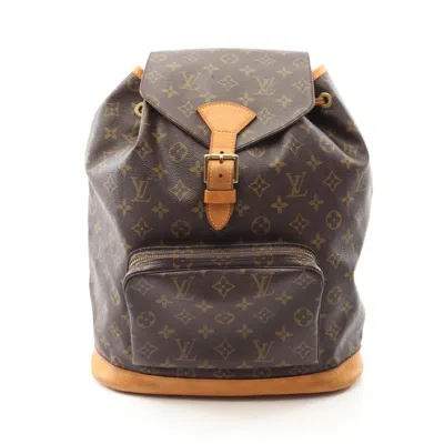 Pre-owned Louis Vuitton Brown Monogram Pvc Coated Canvas Leather Backpack ()