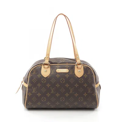 Pre-owned Louis Vuitton Brown Monogram Pvc Coated Canvas Leather Shoulder Bag ()