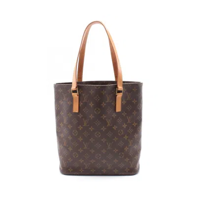 Pre-owned Louis Vuitton Brown Monogram Pvc Coated Canvas Leather Tote Bag ()