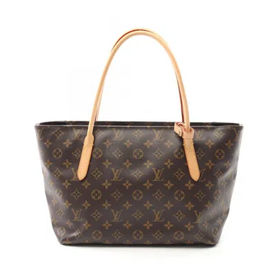 Pre-owned Louis Vuitton Brown Monogram Pvc Coated Canvas Leather Tote Bag ()