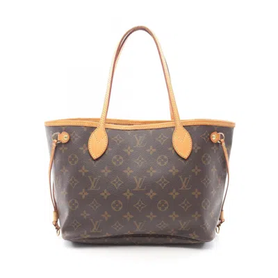 Pre-owned Louis Vuitton Brown Monogram Pvc Coated Canvas Leather Tote Bag ()