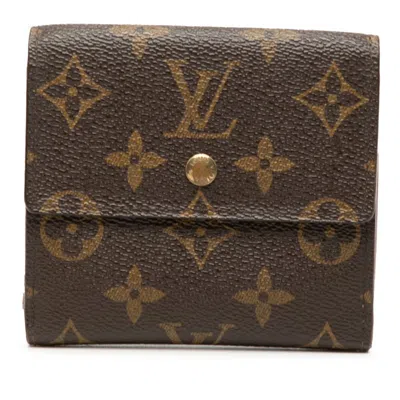 Pre-owned Louis Vuitton Brown Monogram Pvc Leather Wallet (tri-fold) ()