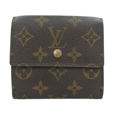 Pre-owned Louis Vuitton Brown Monogram Pvc Wallet (tri-fold) ()