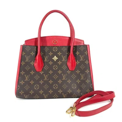 Pre-owned Louis Vuitton Brown Monogram Red Color Monogram Handbag Shoulder Bag Tote Bag ()