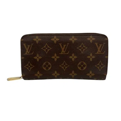 Pre-owned Louis Vuitton Brown Monogram Red Color Monogram Long Wallet (bi-fold) () In Multi