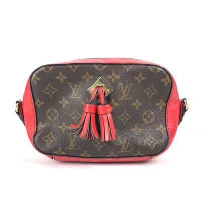 Pre-owned Louis Vuitton Brown Monogram Red Color Monogram Pochette Shoulder Bag ()