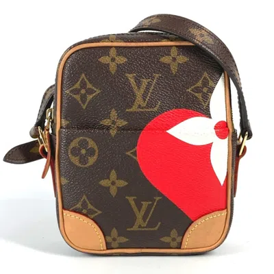 Pre-owned Louis Vuitton Brown Monogram Red Color Monogram Pochette Shoulder Bag () In Multi