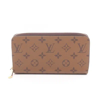 Pre-owned Louis Vuitton Brown Monogram Reverse Coated Canvas Long Wallet (bi-fold) ()