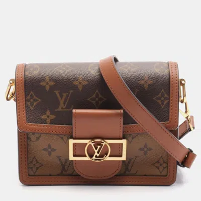 Pre-owned Louis Vuitton Brown Monogram Reverse Dauphine Mini Shoulder Bag