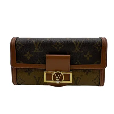 Pre-owned Louis Vuitton Brown Monogram Reverse Leather Long Wallet (bi-fold) ()