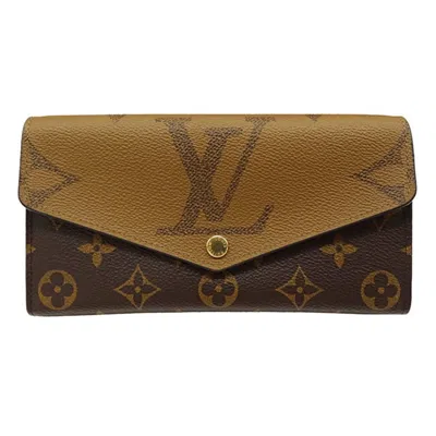Pre-owned Louis Vuitton Brown Monogram Reverse Long Wallet (bi-fold) ()