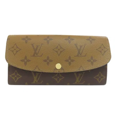 Pre-owned Louis Vuitton Brown Monogram Reverse Long Wallet (bi-fold) ()