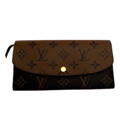 Pre-owned Louis Vuitton Brown Monogram Reverse Long Wallet (tri-fold) ()