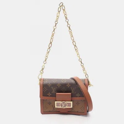 Pre-owned Louis Vuitton Brown Monogram Reverse Mini Dauphine