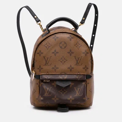 Pre-owned Louis Vuitton Brown Monogram Reverse Mini Palm Springs
