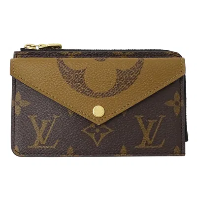 Pre-owned Louis Vuitton Brown Monogram Reverse Monogram Canvas Coin Purse/coin Case ()