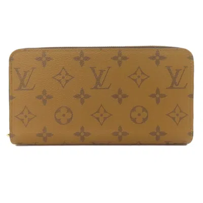 Pre-owned Louis Vuitton Brown Monogram Reverse Monogram Reverse Long Wallet (bi-fold) ()