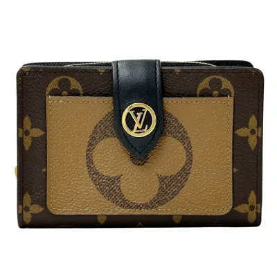 Pre-owned Louis Vuitton Brown Monogram Reverse Monogram Reverse Wallet (bi-fold) ()