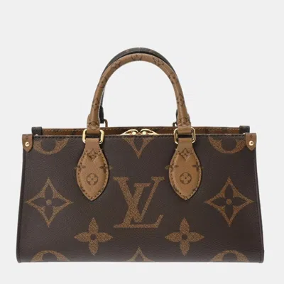 Pre-owned Louis Vuitton Brown Monogram Reverse Onthego Tote Bag