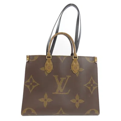 Pre-owned Louis Vuitton Brown Monogram Reverse Tote Bag ()