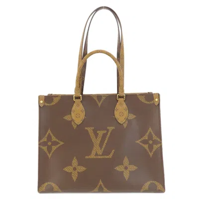 Pre-owned Louis Vuitton Brown Monogram Reverse Tote Bag ()