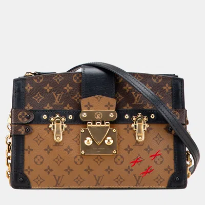 Pre-owned Louis Vuitton Brown Monogram Reverse Trunk Clutch