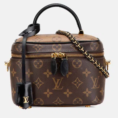 Pre-owned Louis Vuitton Brown Monogram Reverse Vanity Pm