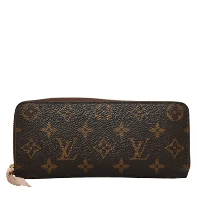 Pre-owned Louis Vuitton Brown Monogram Rose Ballerine Monogram Leather Long Wallet (bi-fold) ()