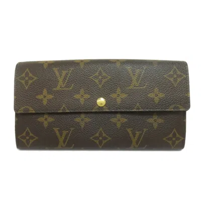 Pre-owned Louis Vuitton Brown Monogram Rose Monogram Canvas Long Wallet (tri-fold) ()