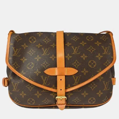 Pre-owned Louis Vuitton Brown Monogram Saumur 30 Messenger Bag