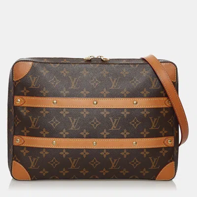 Pre-owned Louis Vuitton Brown Monogram Soft Trunk Messenger