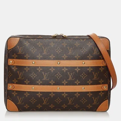 Pre-owned Louis Vuitton Brown Monogram Soft Trunk Messenger