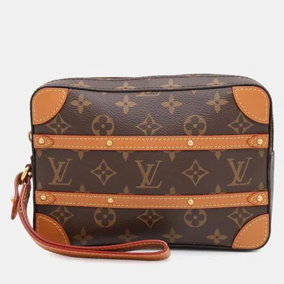 Pre-owned Louis Vuitton Brown Monogram Soft Trunk Posh Bag